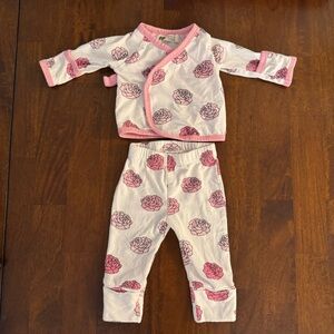 3/$15 Monica + Andy Pink Floral Baby Outfit